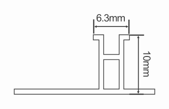 106-A Open H-Shape Line: section drawing