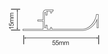 5506 Light Strip Skirting: section drawing