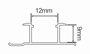 DH137 Centre Seam Light Strip: section drawing