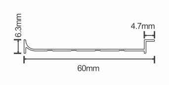 TJ60-5 Skirting Line: section drawing